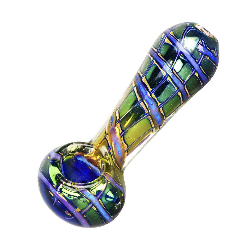 Butterfly Wing Macro Fumed Spoon Pipe - 4.75" / Colors Vary - SmokeWeed.com