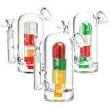 Buzz Builder Glass Water Pipe - 7" / 14mm F / Colors Vary - SmokeWeed.com