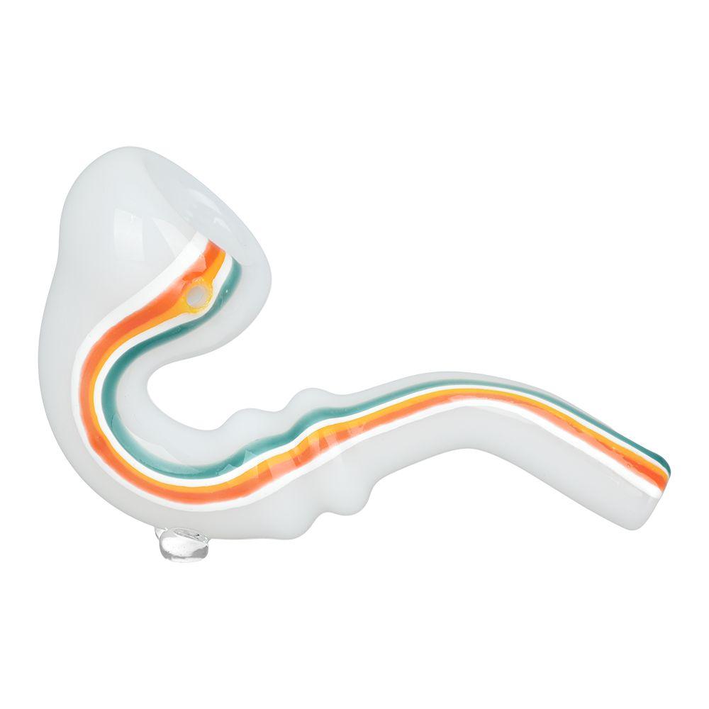 Striped Sherlock Glass Hand Pipe - 5" / 10CT