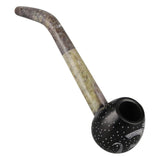 Carved Stone Pipe w/ Om Symbol - SmokeWeed.com