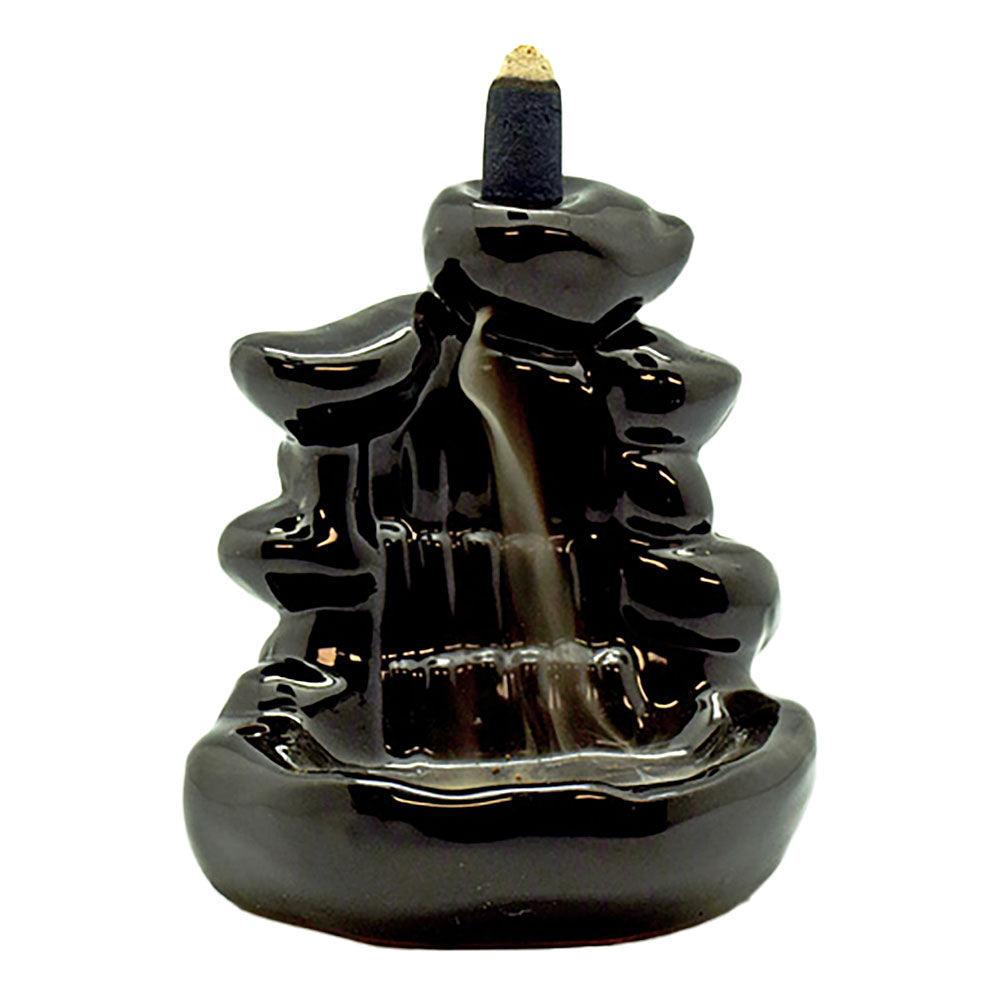 Cascade Steps Ceramic Backflow Incense Burner - 4.5" - SmokeWeed.com