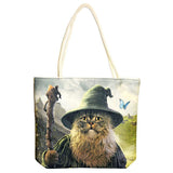 Catdalf The Cute Jute Rope-Handled Tote Bag - 17"x15" - SmokeWeed.com