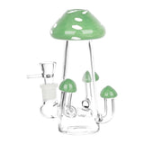 Old School Toadstool Glass Water Pipe - 6" / 14mm F / Colors Vary