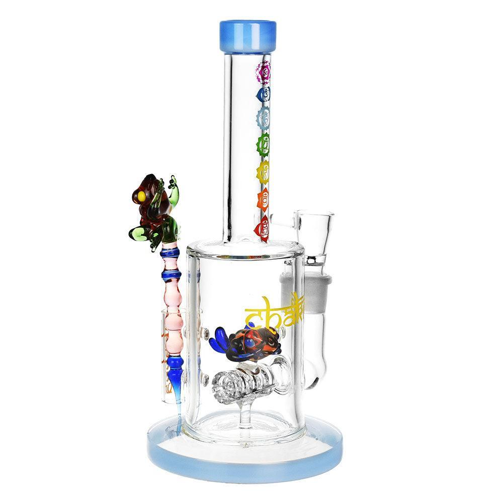 Chakra Frog Water Pipe w/ Stir Tool - 9"/19mm F/Asst Colors - SmokeWeed.com