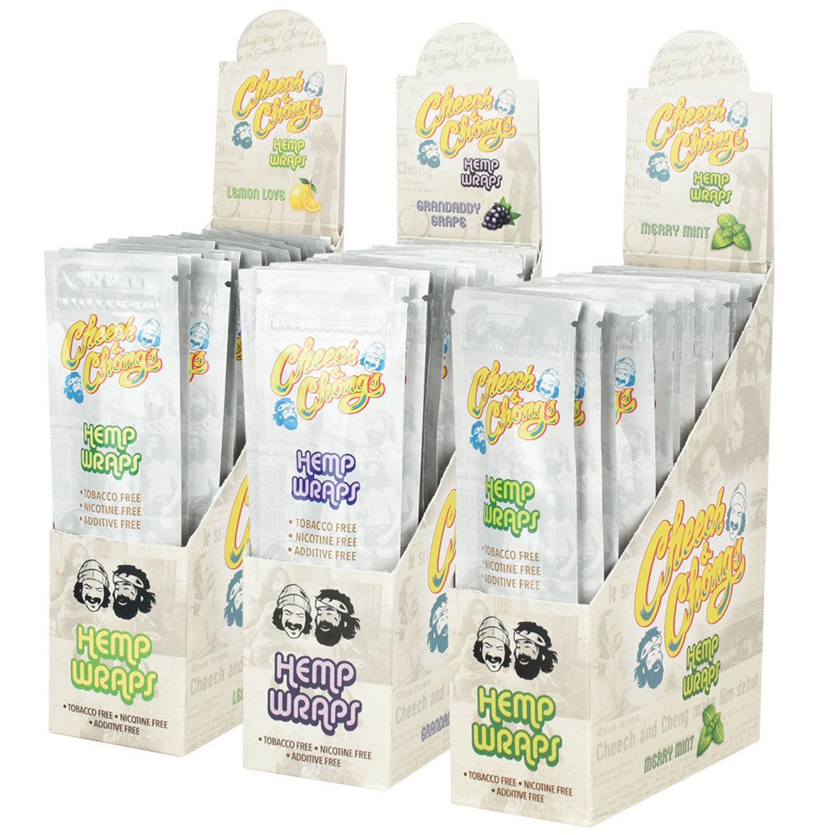 Cheech & Chong's Hemp Wraps | 2pk | 25pc Display - SmokeWeed.com