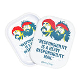 Cheech & Chong's x Pulsar Mini Metal Rolling Tray w/ Lid - Responsibility / 7"x5.5" - SmokeWeed.com