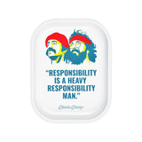 Cheech & Chong's x Pulsar Mini Metal Rolling Tray w/ Lid - Responsibility / 7"x5.5" - SmokeWeed.com