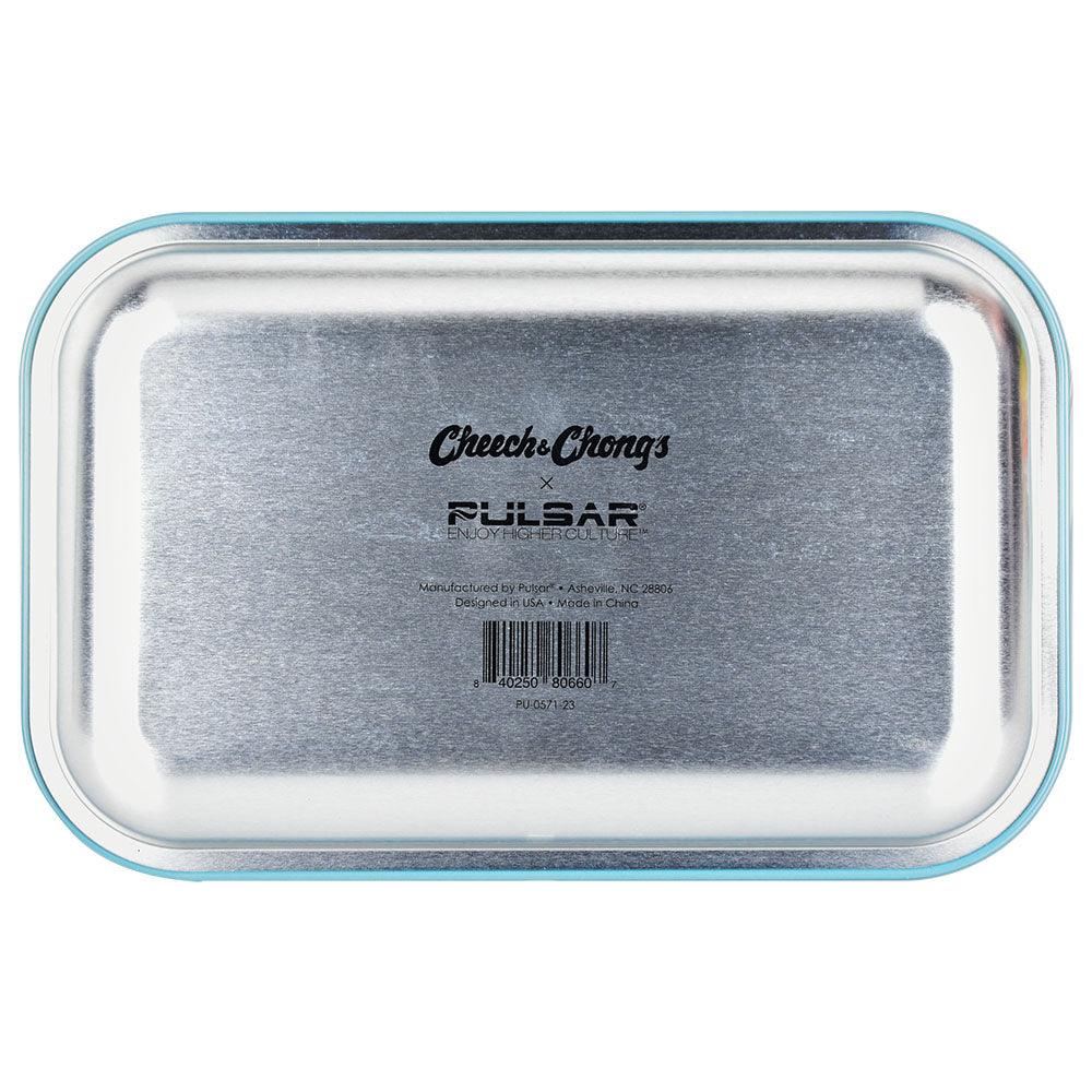 Cheech & Chong x Pulsar Metal Rolling Tray - Red Faces / 11" x 7" - SmokeWeed.com