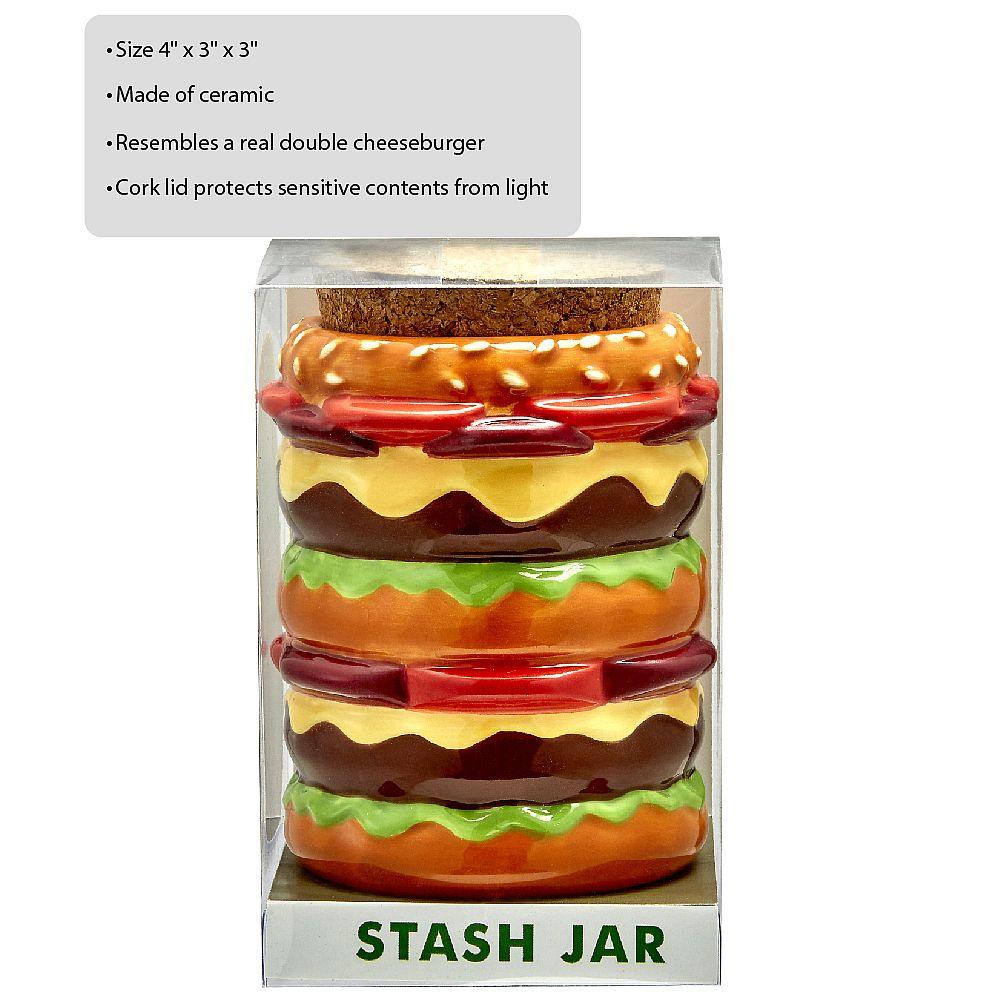 CHEESEBURGER STASH JAR - SmokeWeed.com