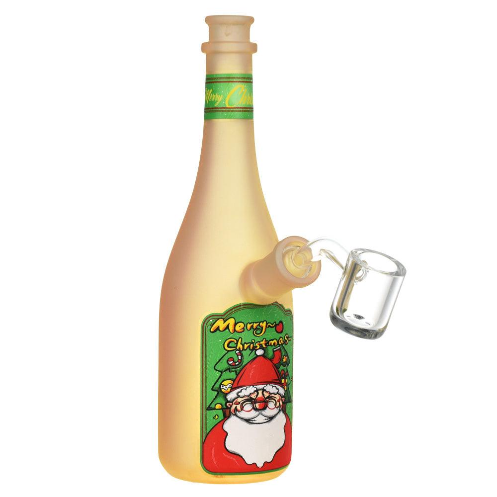 Christmas Spirits Bottle Glass Rig - 7.25" / 14mm F - SmokeWeed.com