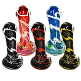 Colorful Worked Striped Spoon Pipe - 3" / Colors Vary - SmokeWeed.com