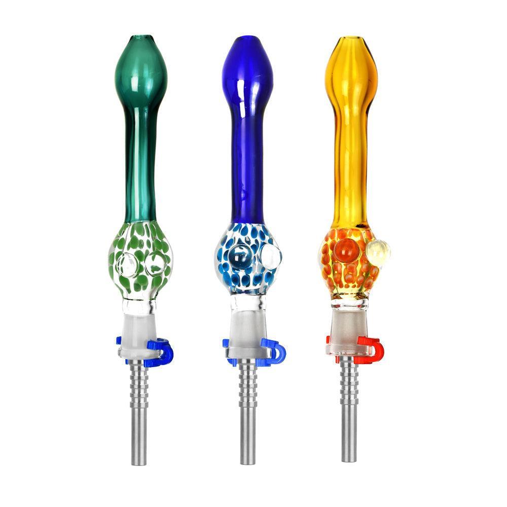 Confetti Bubble Dab Straw w/ Titanium Tip - 5" / Colors Vary - SmokeWeed.com