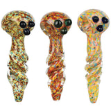 Confetti Convention Fritted Spoon Pipe - 4.75" / Colors Vary - SmokeWeed.com