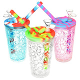 Cooling Freeze Travel Cup Bubbler - 6" /14mm F /Colors Vary - SmokeWeed.com