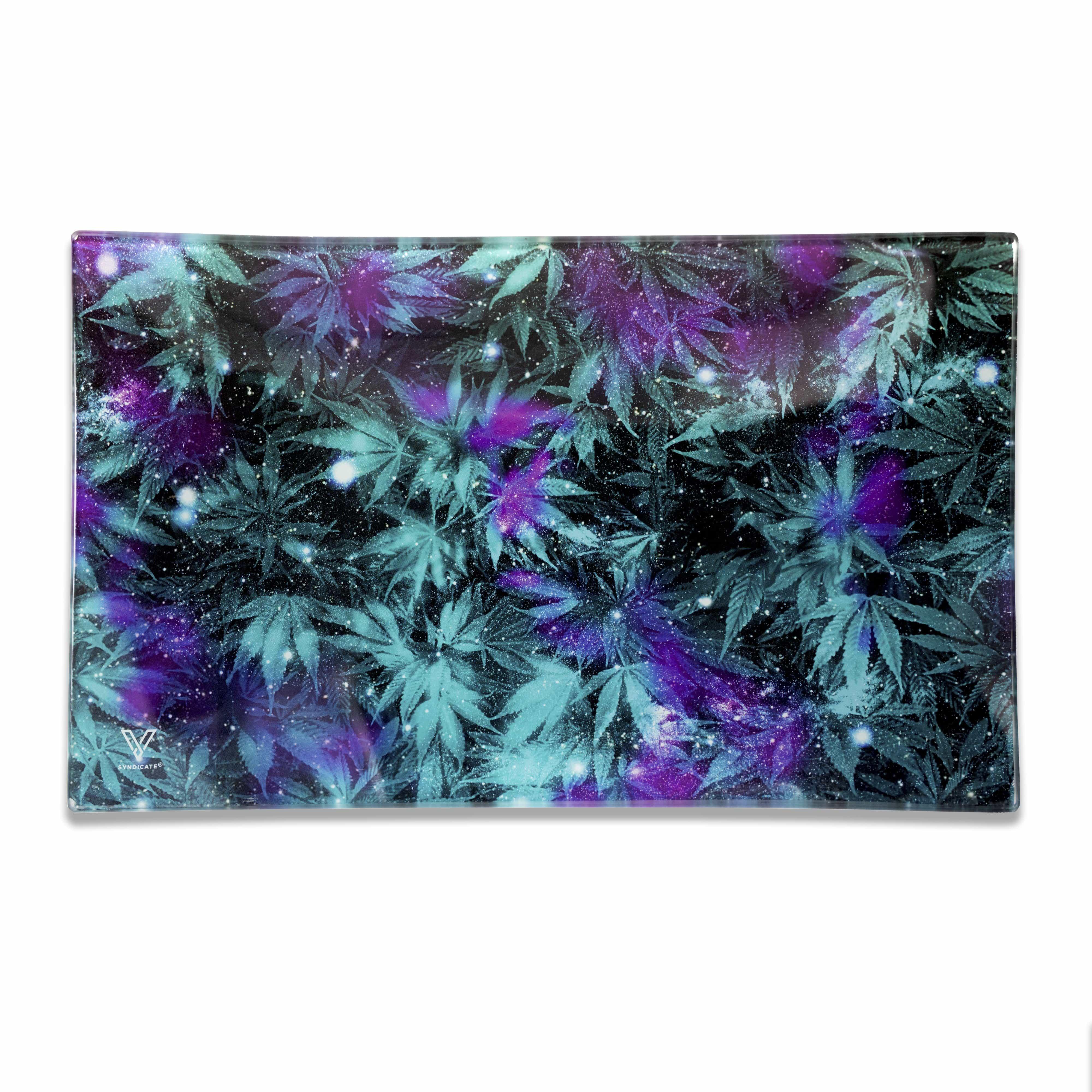 Cosmic Chronic Glass Rollin' Tray - SmokeWeed.com