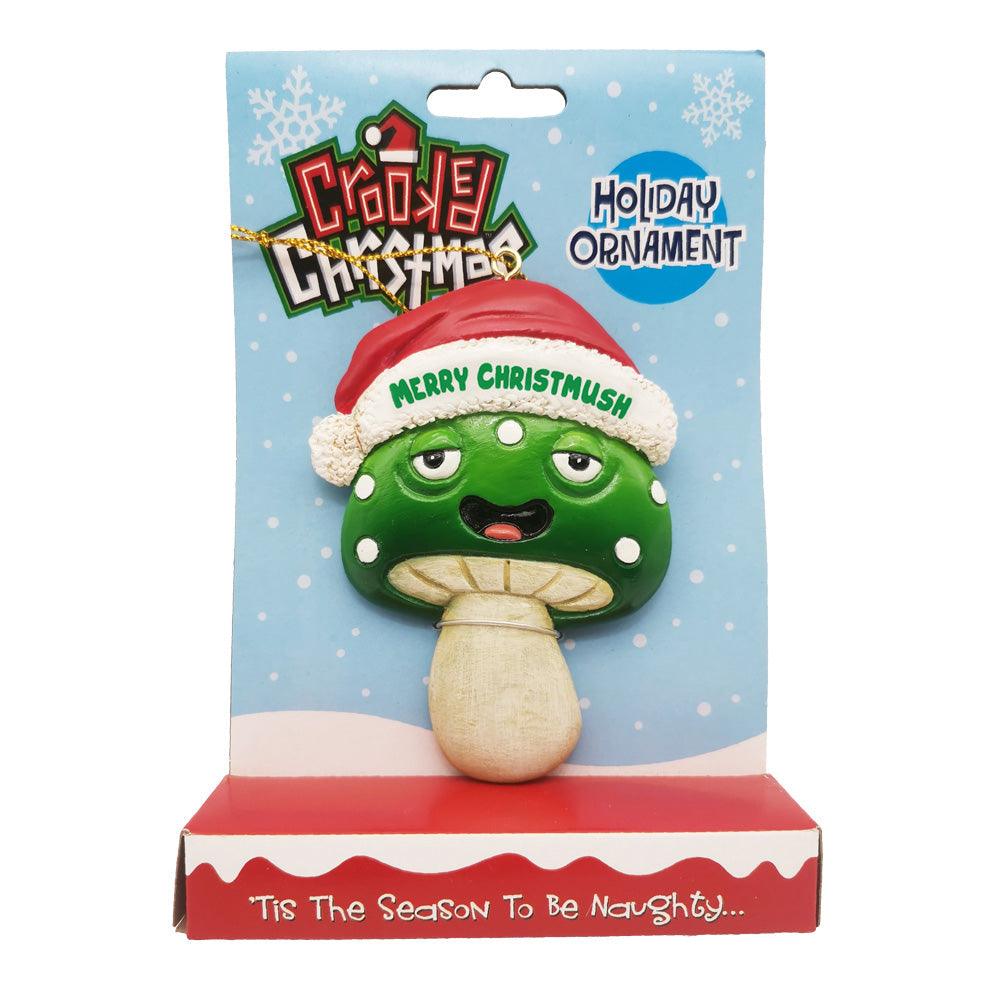 Crooked Christmas Ornament - Merry Christmush - SmokeWeed.com