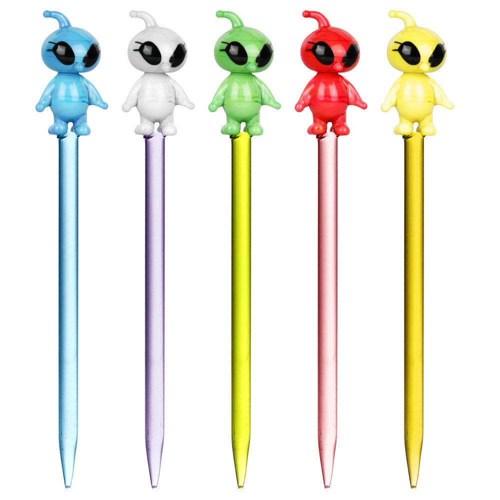 Cute Femme Alien Glass Dabber Tool - SmokeWeed.com