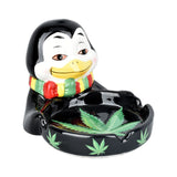 Stoned Penguin Ceramic Ashtray - 6.5" x 4.3"