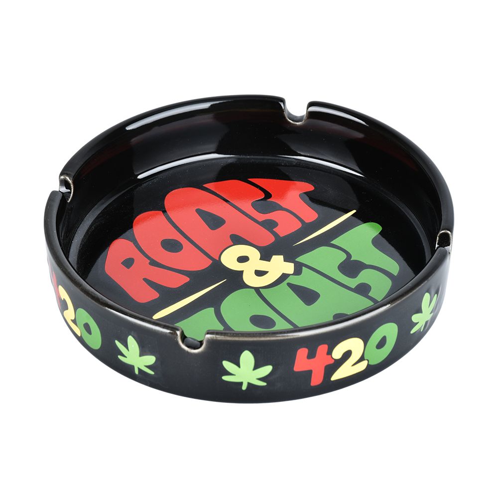 Roast and Toast Ceramic Ashtray - 6"