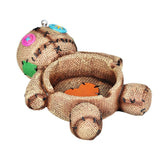 Sewn Canvas Doll Ceramic Ashtray - 3.5"