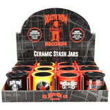 Death Row Records Ceramic Stash Jars | 3" | Assorted Designs | 12pc Display - SmokeWeed.com