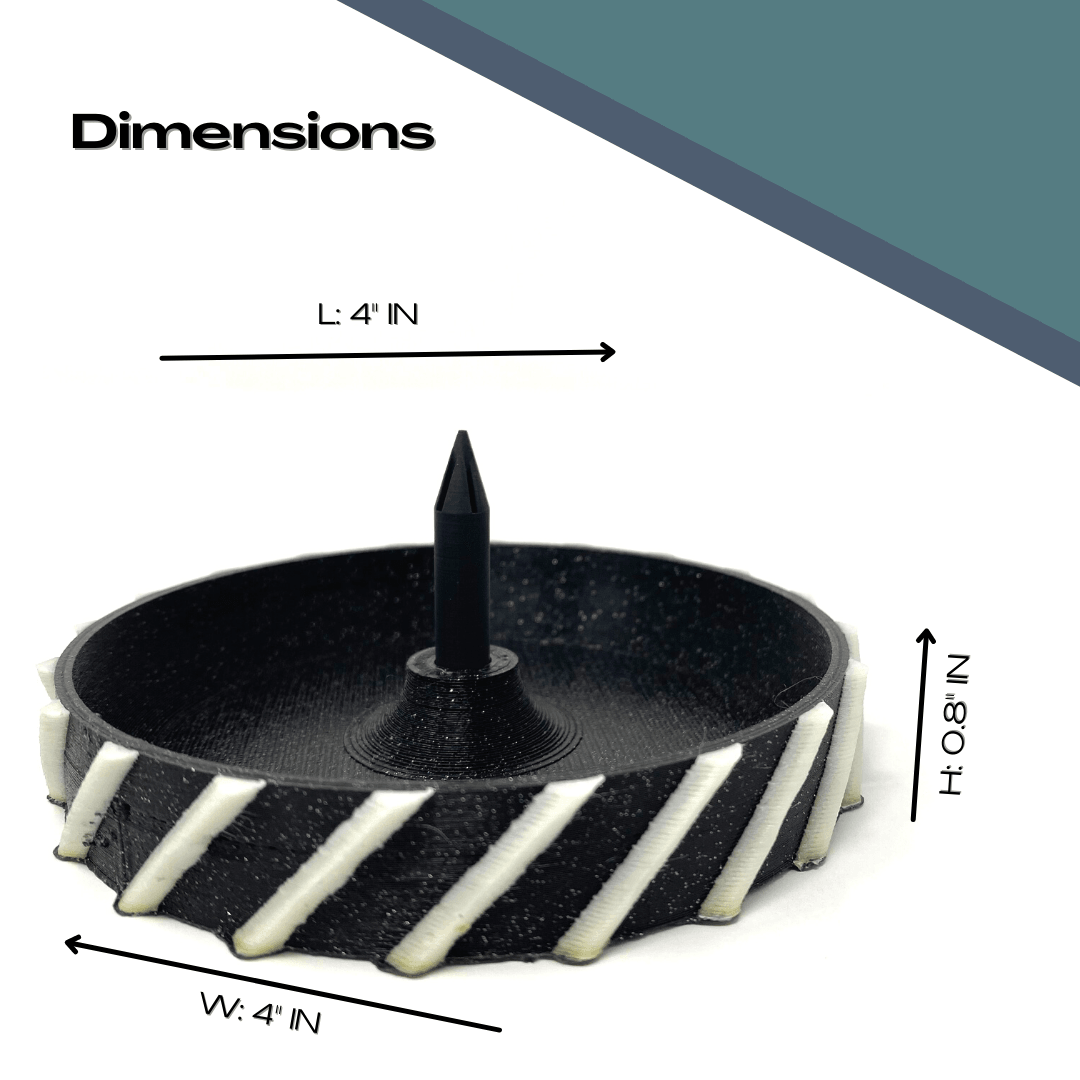 Debowler Ashtray - Black with Glow in the Dark Accents - Detachable Debowler Makes Transport Easy - 4" Diameter - SmokeWeed.com