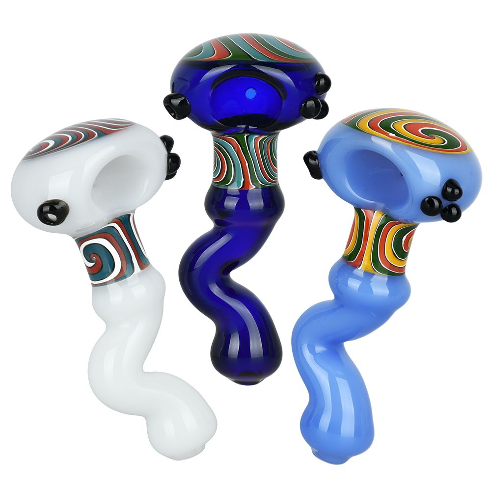 10CT BUNDLE - Blessed Oblivion Glass Hand Pipe - 5" / Colors Vary