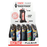 25PC DISP - High Times x Pulsar Toker Poker Lighter Sleeve - Bic / Asst Designs