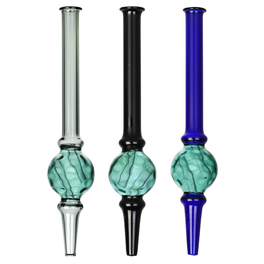 Dimple Diffusion Chamber Glass Dab Straw - 6.5"/Colors Vary - SmokeWeed.com