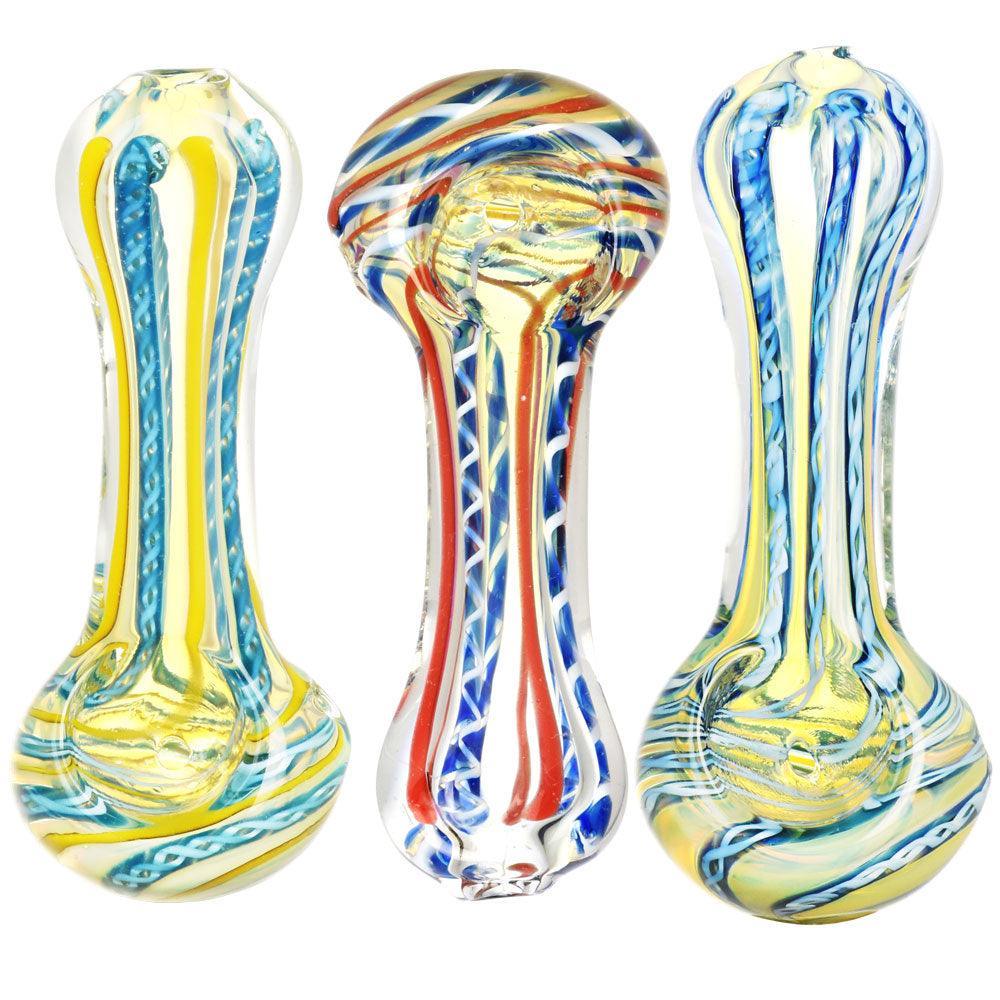 DNA Twist Spoon Pipe - 4" / Colors Vary - SmokeWeed.com