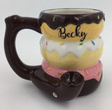 Donut mug - pipe - novelty mug - SmokeWeed.com