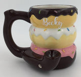 Donut mug - pipe - novelty mug - SmokeWeed.com