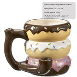 Donut mug - pipe - novelty mug - SmokeWeed.com