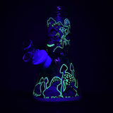 Monstrous Mushroom Mashup Beaker Glass Water Pipe - 8"/ 14mm F / Designs Vary