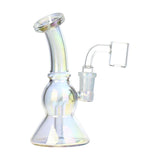 Ease Your Mind Mini Glass Dab Rig - 5.75" / 14mm F / Colors Vary - SmokeWeed.com