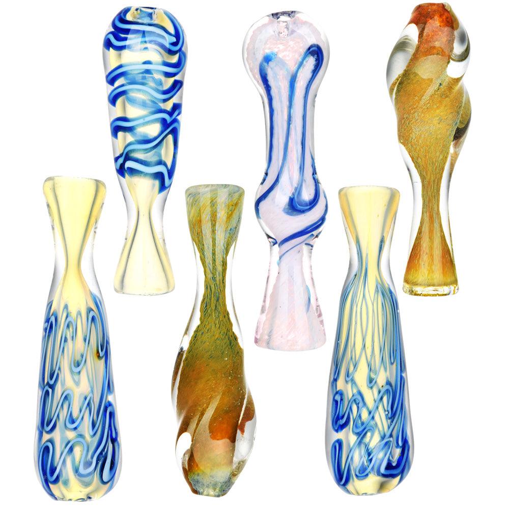 Easygoing Glass Chillum - 3"-3.5" / Assorted Styles 6PC BUNDLE - SmokeWeed.com