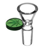 Embossed Leaf Bong Bowl - SmokeWeed.com