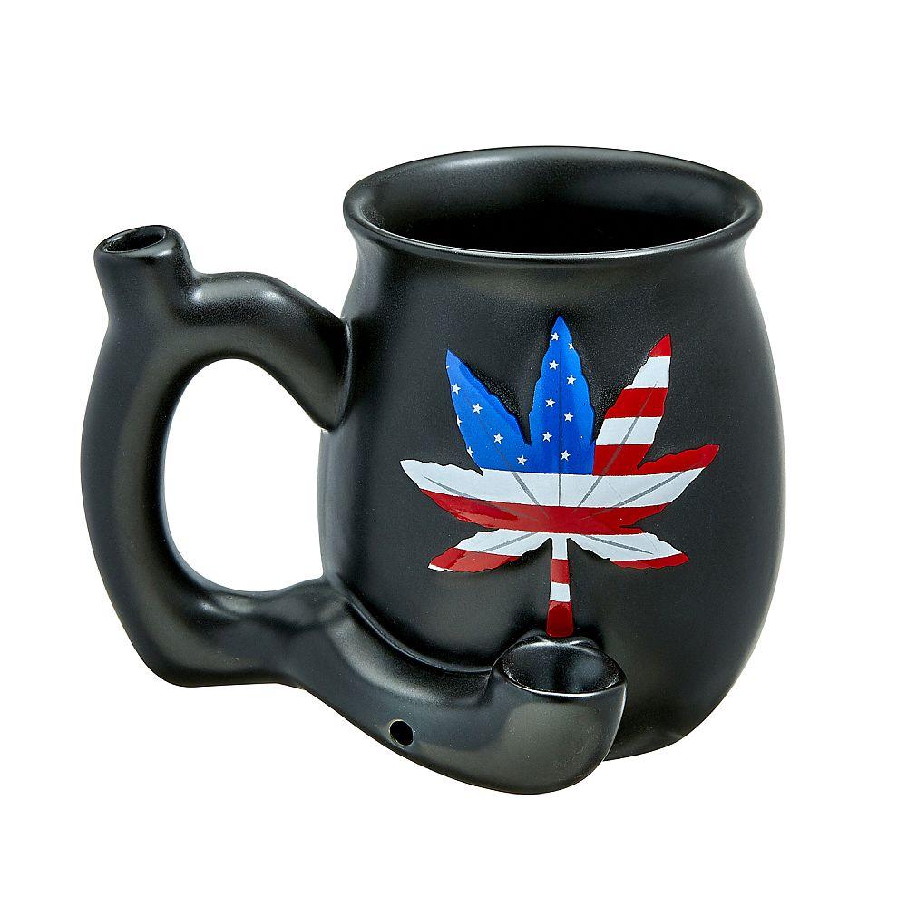 embossed patriotic leaf roast & toast mug - SmokeWeed.com