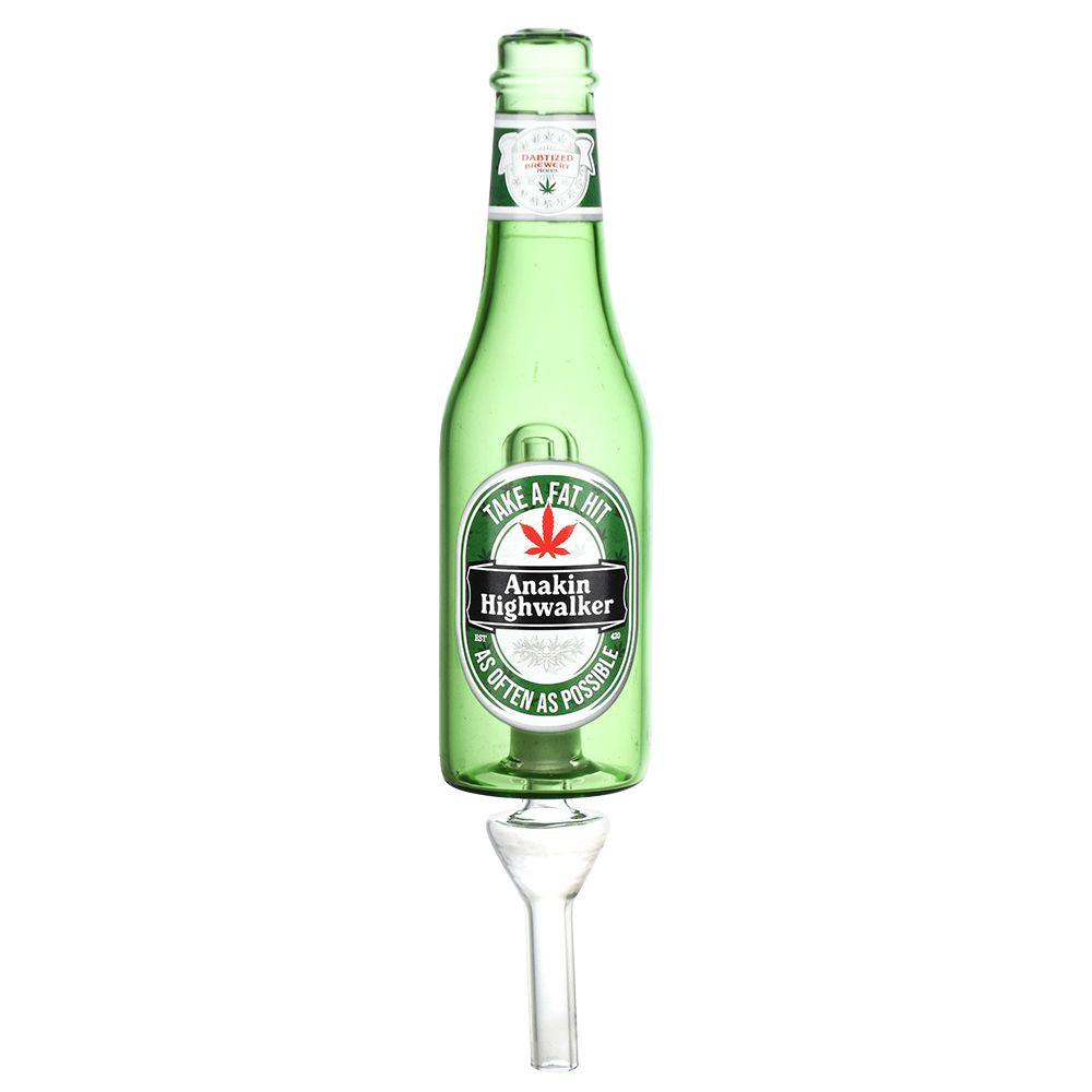 Dabtized Beer Burner Dab Straw & Dry Herb Pipe - 7.75" / 10mm F / Designs Vary