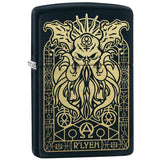 Zippo Lighter | Lovecraft Monster Design | Black Matte