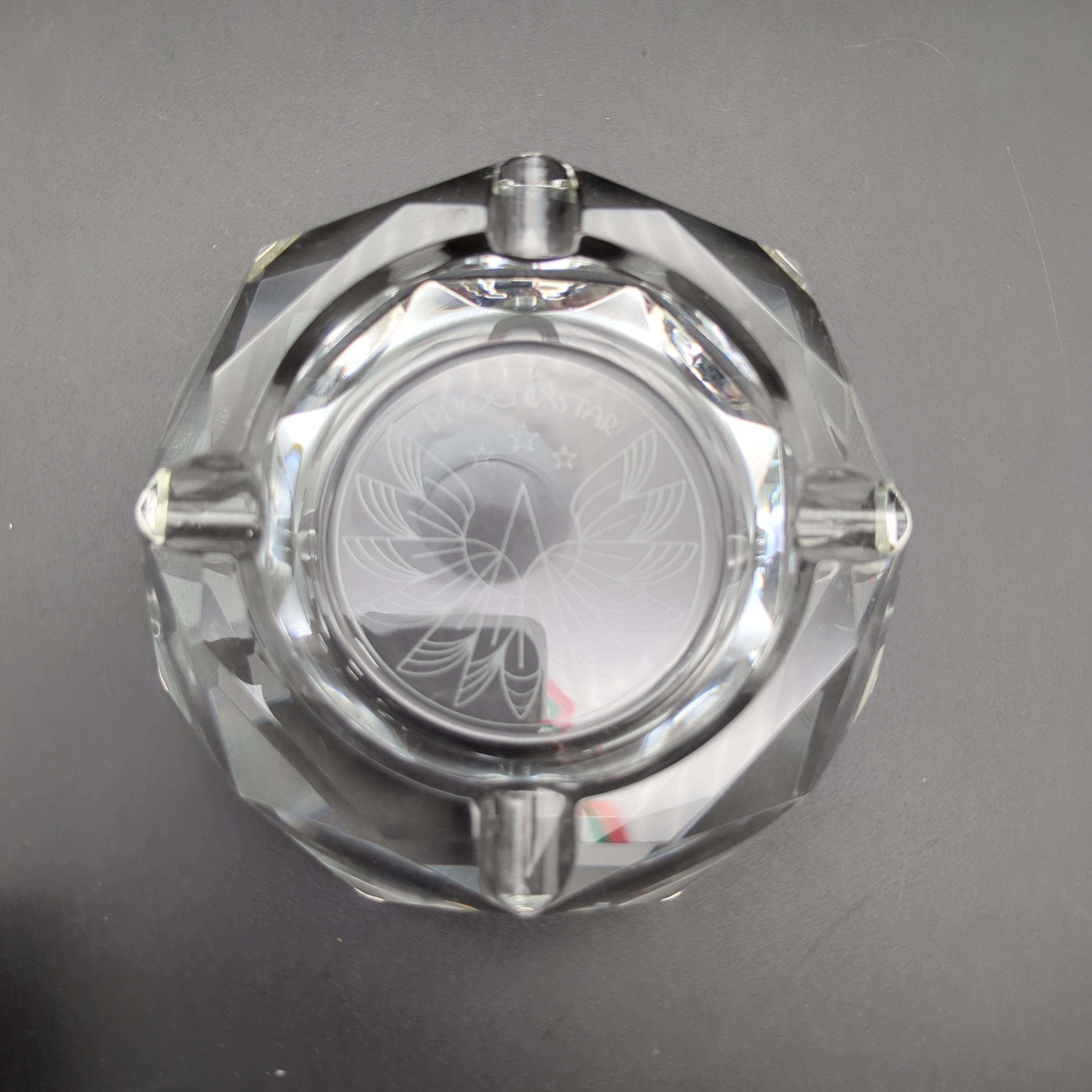 Phoenix 4" Thick Crystal Ashtray