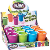 12PC DISPLAY - Fujima Glow Self Extinguish Ashtray - Assorted Colors