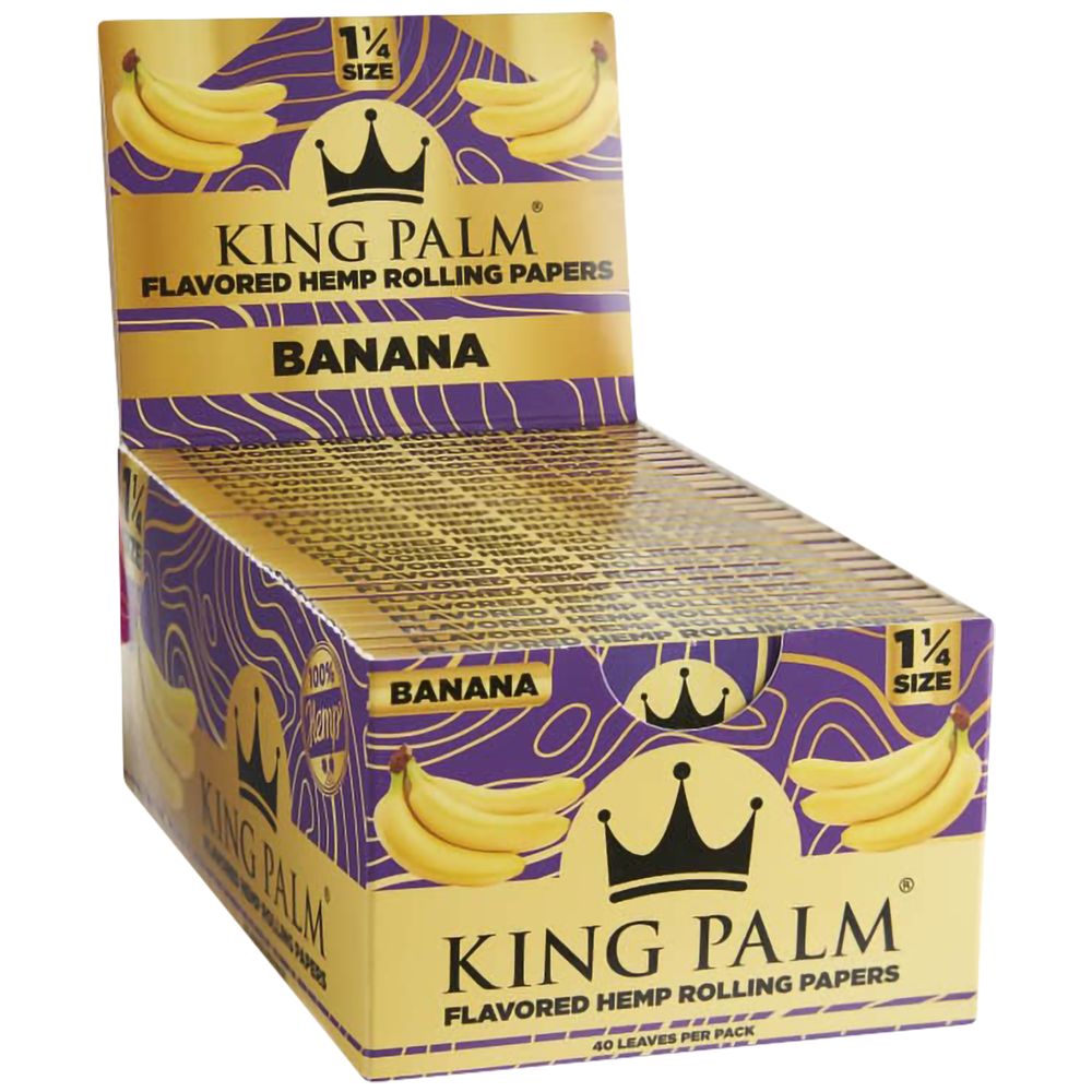 King Palm Flavored Hemp Papers | 40pc | 1 1/4 | 50pk Display