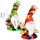 Flower Gnome Glass & Enamel Dab Rig - 7" / 14mm F - SmokeWeed.com