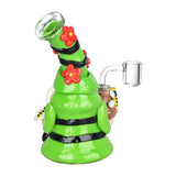 Flower Gnome Glass & Enamel Dab Rig - 7" / 14mm F - SmokeWeed.com