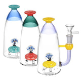 Flower Plume Bottle Water Pipe - 6.5"/14mm F/Clrs Vry - SmokeWeed.com