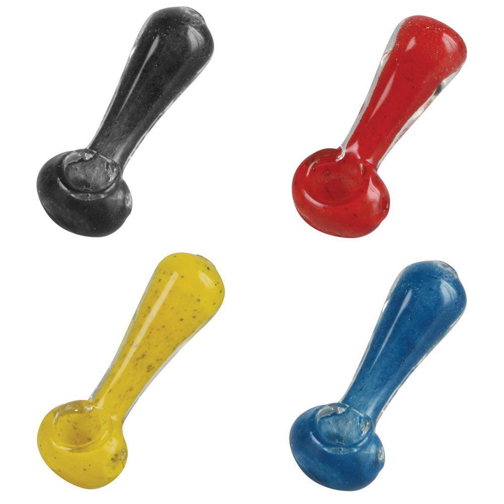 Frit Hand Pipe - 3.75" / Colors Vary - SmokeWeed.com