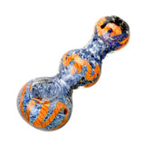 Fritted Squiggle Spoon Glass Pipe - SmokeWeed.com