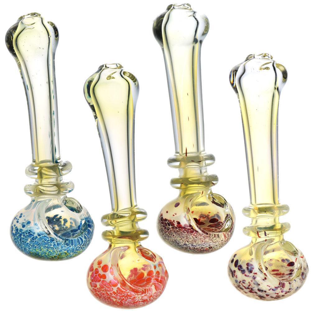 Fumed & Speckled Spoon Pipe - 4.5" / Colors Vary - SmokeWeed.com