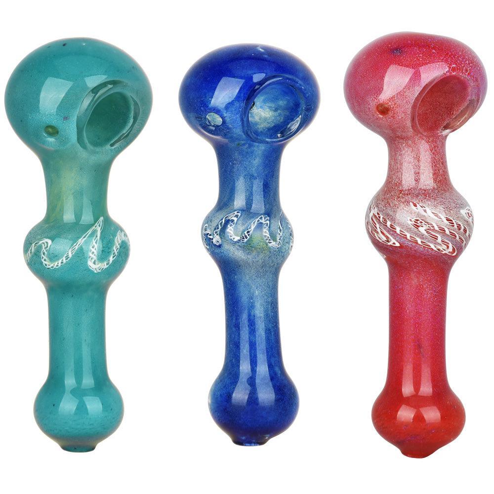 Galactic Center Micro-Frit Spoon Pipe - 5.5" / Colors Vary - SmokeWeed.com